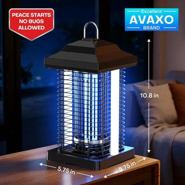 Alt view image 5 of 6 - Bug Zapper Outdoor, Dual Wavelength UV 50000H Lifespan & Dual LED Lamps, 1/2 Acre Coverage, 5 Zaps/Sec, 4200V Electric Mosquito Zapper, IPX4 Waterproof Fly Trap for Indoor Patio Backyard