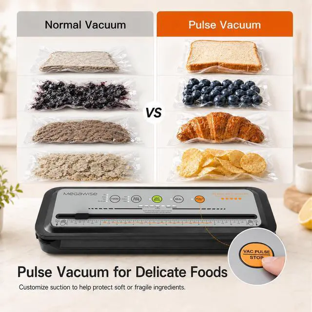 Alt view image 6 of 7 - 2025 Powerful Vacuum Sealer Machine | Compact Design | One-Touch Automatic | Seal in 10-20 Seconds | Dry, Moist, Wet, and Cold Modes | With 10 Vacuum Bags & Built-in Cutter