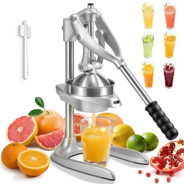 Main image of Manual Juicer, Easy to Use, Stainless Steel Juice Press for Citrus Fruits