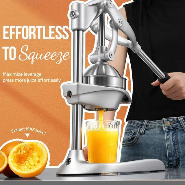 Alt view image 2 of 7 - Manual Juicer, Easy to Use, Stainless Steel Juice Press for Citrus Fruits