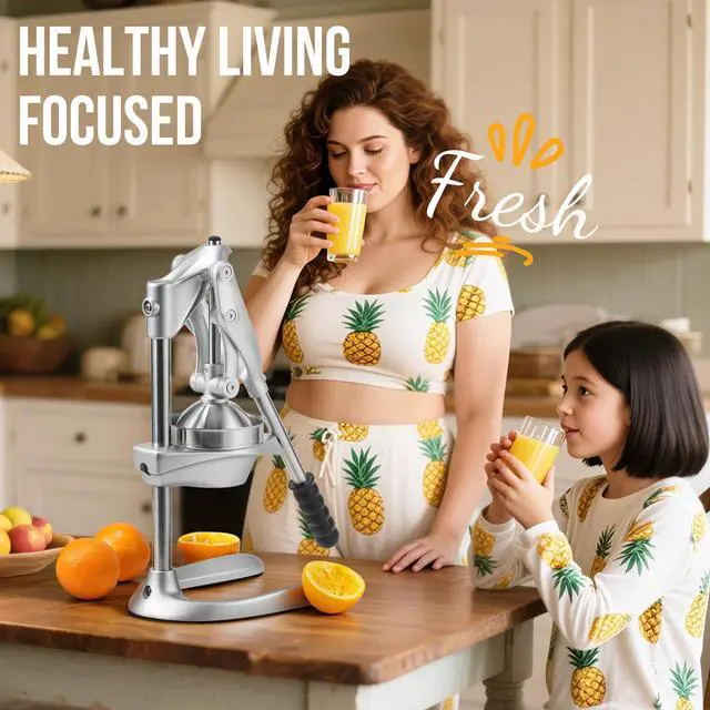 Alt view image 4 of 7 - Manual Juicer, Easy to Use, Stainless Steel Juice Press for Citrus Fruits