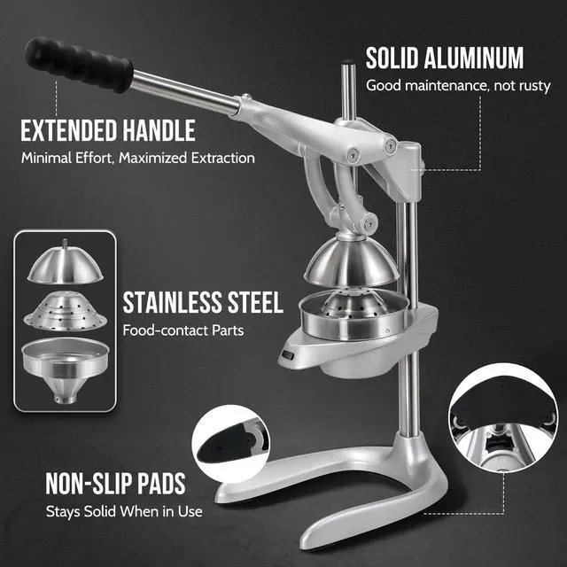 Alt view image 7 of 7 - Manual Juicer, Easy to Use, Stainless Steel Juice Press for Citrus Fruits