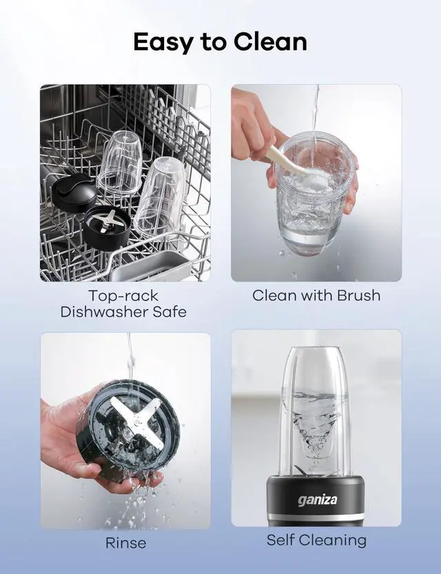 Alt view image 7 of 7 - Smoothie Blender Max 1300W, Personal Kitchen Blender & Grinder Combo