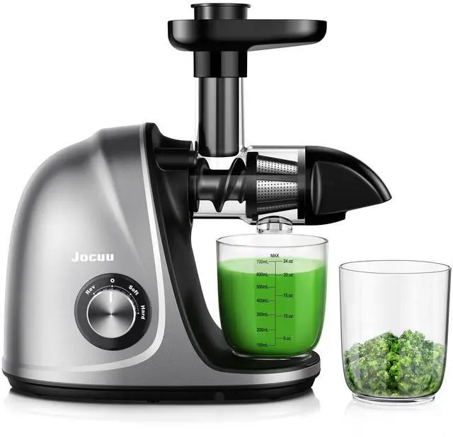 Main image of Juicer, Slow Masticating Juicer Machines Easy to Clean, Soft/Hard Two Speed Quiet Motor Reverse Function Anti-Clogging, Cold Press Juice Extractor with Brush & Recipes