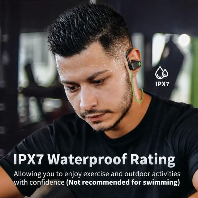 Alt view image 4 of 7 - Bluetooth Headphones, Wireless Earbuds IPX7 Waterproof for Gym