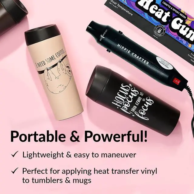 Alt view image 6 of 7 - Heat Gun for Crafting, 2-Speed 300W Craft Heat Gun, Mini Hot Air Torch Tool for Resin, Polymer Clay, Candle Making, Shrink Wrapping, Embossing, Epoxy Painting