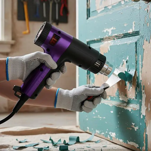 Alt view image 2 of 7 - Heat Gun 1800W - Fast-Heat Hot Air Tool with Adjustable Temperature 122-1202(50-650),Two fan speeds Overload Protection 4 Nozzles for Shrink Tubing,vinyl wrap,crafting,Resin DIY.