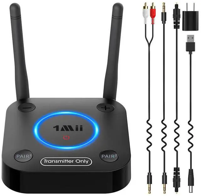 Main image of B06TX Bluetooth 5.3 Transmitter for TV to Wireless Headphone/Speaker, Bluetooth Adapter for TV w/Volume Control, AUX/RCA/Optical/Coaxial Audio Inputs, Plug n Play, aptX Low Latency & HD