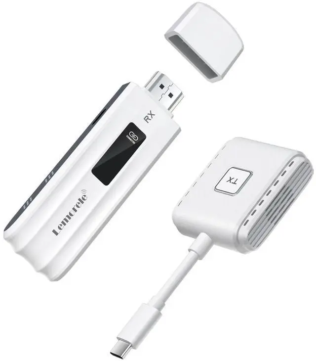 Main image of Wireless USB-C Transmitter and HDMI Receiver Kit, Plug&Play USB-C to HDMI Wireless Extender, 2.4/5G 164ft Range 1080P Full HD, for Streaming Video&Audio to HD TV/Monitor from Phone/Laptop