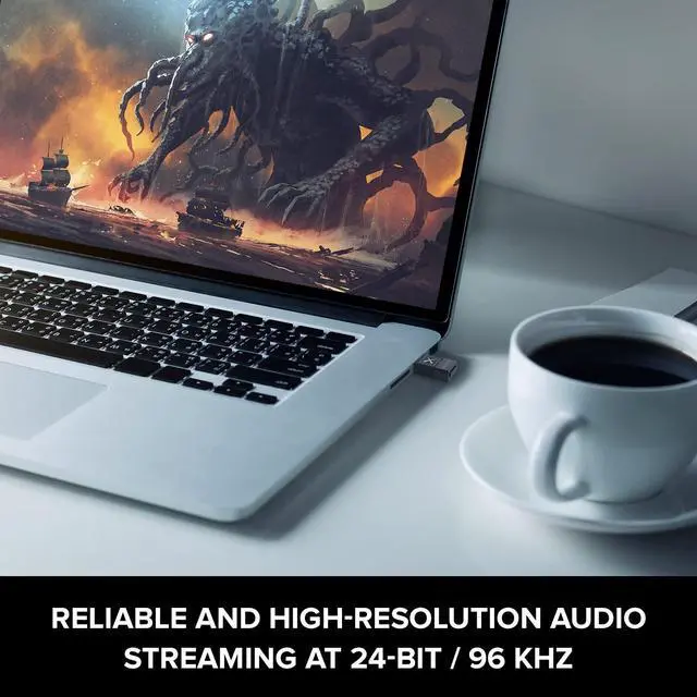 Alt view image 3 of 7 - BT-W5 Smart Bluetooth 5.3 Audio Transmitter with aptX Adaptive, High-Resolution 24-bit / 96 kHz Audio, Device-Switching Function, Works with PC/Mac/Gaming Consoles