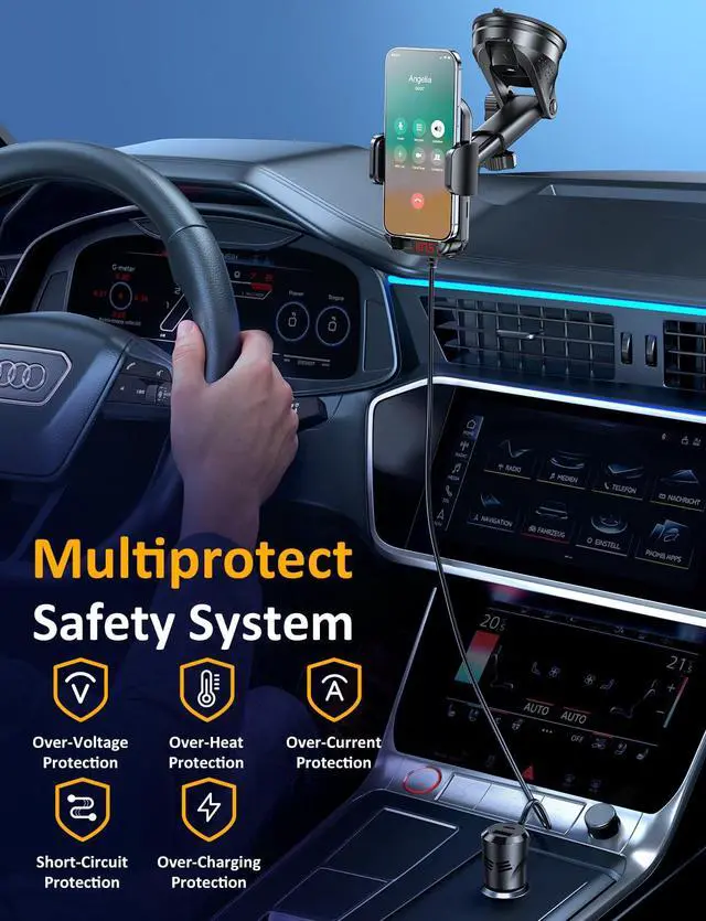 Alt view image 2 of 7 - Bluetooth Car Adapter 3 in 1 FM Transmitter PD 48W Fast Charging