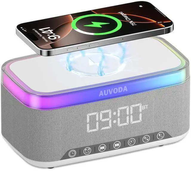 Main image of S300 Bluetooth Speaker with Wireless Charging & LED Lights