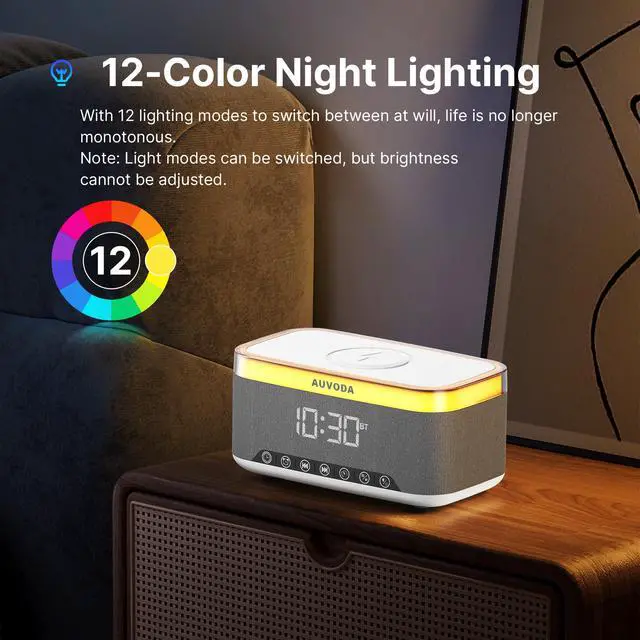 Alt view image 5 of 7 - S300 Bluetooth Speaker with Wireless Charging & LED Lights