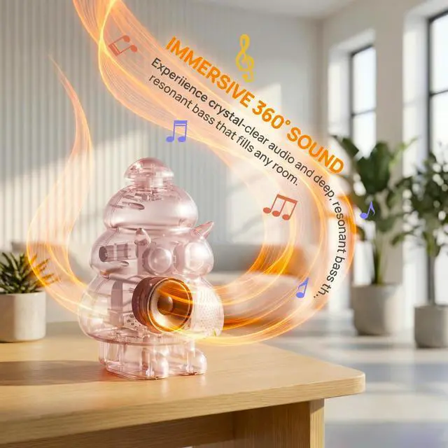 Alt view image 4 of 7 - Portable Bluetooth Speaker with LED Light,Powerful Stereo Sound Deep Bass,Wireless Bluetooth Speaker Gifts for Him Her Adult Teen Kids for Valentine's Day, Teacher's Day, Christmas, Birthday