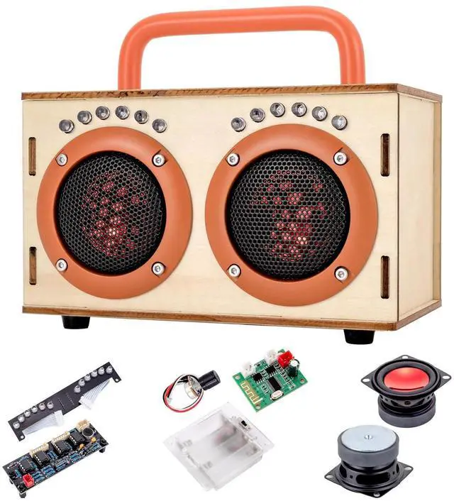Main image of Science STEM Toys for Boys Girls Age 8-12, DIY Bluetooth Speaker Kit No Soldering, Wooden Electronics Building Toy Set with LED Light, Build Your Own STEM Gift for Teens Kids Birthday