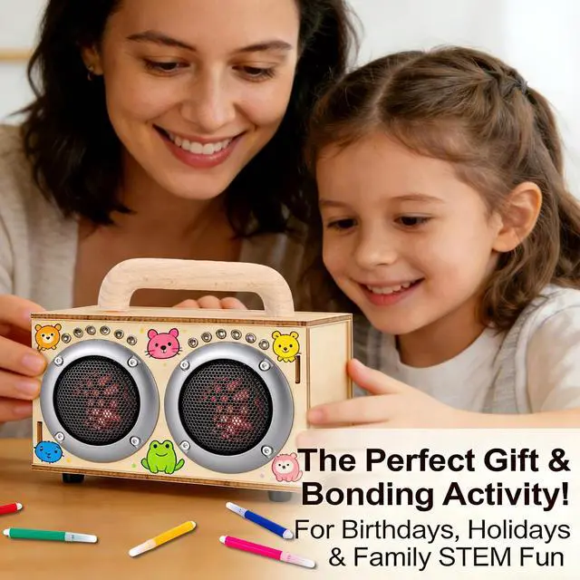 Alt view image 4 of 7 - STEM Projects Kit for Kids & Adults Age 8-12 Build Your Own Wood Bluetooth Speaker DIY Science Experiment Electronics Kit for Boys & Girls 8-13 9 10 14 16, Birthday & Graduation Gift