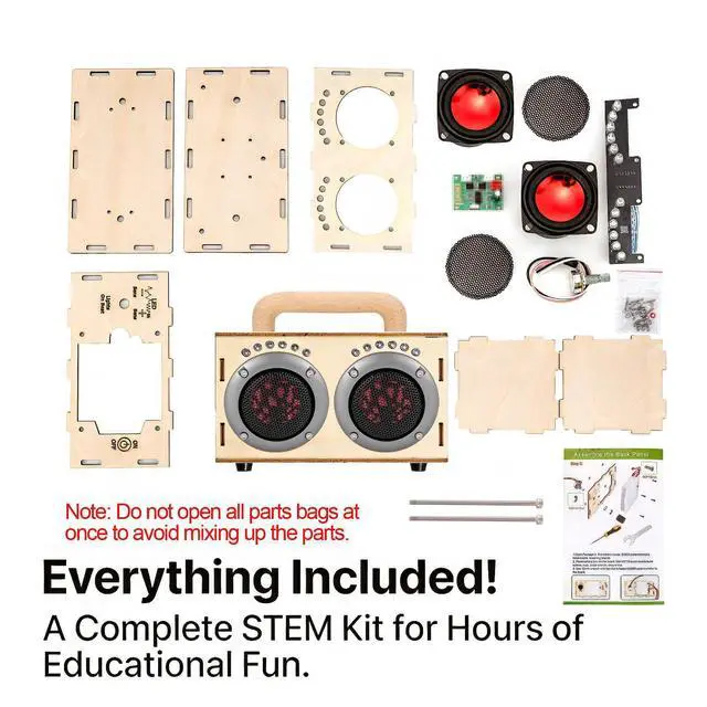 Alt view image 7 of 7 - STEM Projects Kit for Kids & Adults Age 8-12 Build Your Own Wood Bluetooth Speaker DIY Science Experiment Electronics Kit for Boys & Girls 8-13 9 10 14 16, Birthday & Graduation Gift