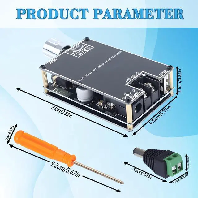 Alt view image 5 of 6 - ZK-1001B Bluetooth 5.1 Audio Amplifier Board with 100W Mono,DC 7-24V Mini Audio Power Amplifier Module,Bluetooth/AUX/USB Input,with Volume Control,DIY Speaker System Kit for Home Car