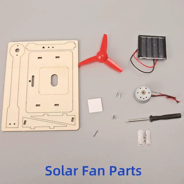 Alt view image 5 of 7 - DIY FM Radio Kit and Solar Fan Kit, Electronic Science Project with PCB, Speaker, Case, Assembly Tools,Gifts for smart Kids