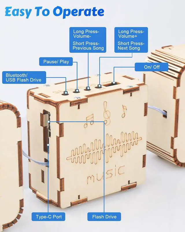 Alt view image 3 of 7 - STEM Toys for Boys Age 8-13, Build Your Own Bluetooth Speaker, Science Kits for Kids 8-12, Electronic Experiment DIY Building Projects, Gifts for Adult Teen Boy Girl 9 10 11 13 14 15 16
