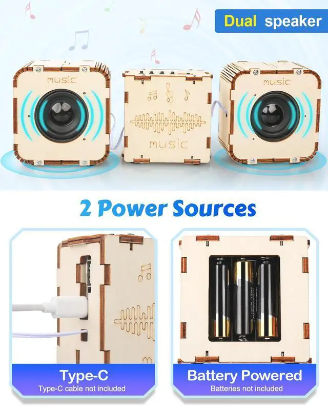 Alt view image 5 of 7 - STEM Toys for Boys Age 8-13, Build Your Own Bluetooth Speaker, Science Kits for Kids 8-12, Electronic Experiment DIY Building Projects, Gifts for Adult Teen Boy Girl 9 10 11 13 14 15 16