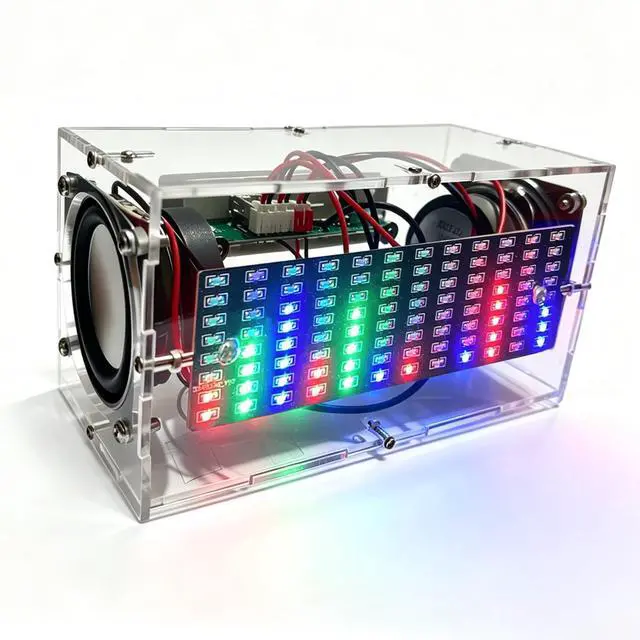 Main image of DIY Bluetooth Speaker Kit Soldering Practice Kit SMD LED Spectrum Electronic Speaker Kit Electronic Soldering Projects Learn Soldering Skills Portable Speaker