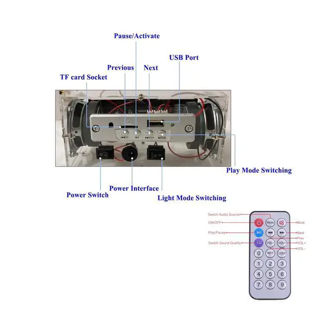 Alt view image 7 of 7 - DIY Bluetooth Speaker Kit Soldering Practice Kit SMD LED Spectrum Electronic Speaker Kit Electronic Soldering Projects Learn Soldering Skills Portable Speaker