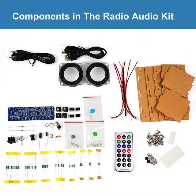 Alt view image 2 of 7 - DIY Bluetooth Speaker Radio Soldering Kit, Radio Audio Soldering Kit, Bluetooth-Compatible LED Speaker Soldering Project, DIY Soldering Kit for College High School Education