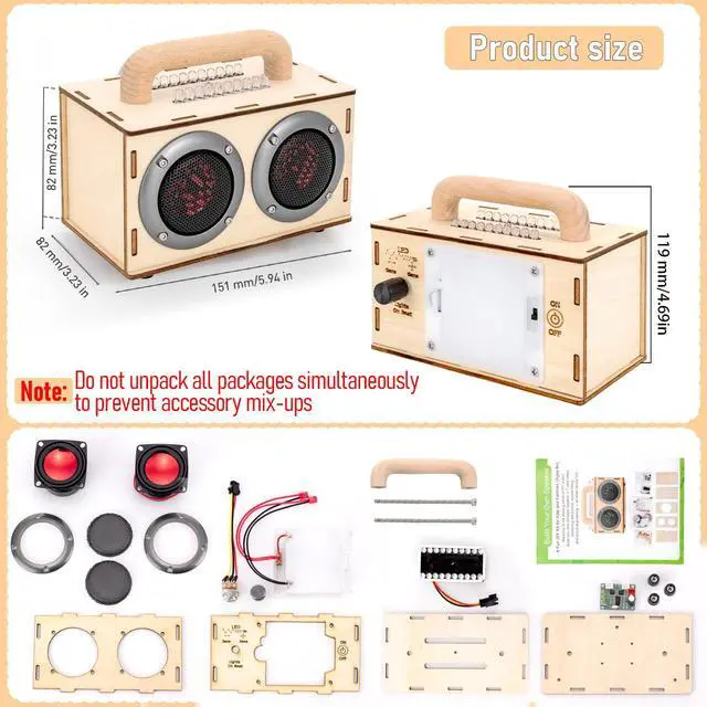 Alt view image 2 of 7 - DIY Bluetooth Speaker Kit for Kids & Adults Age 8-12
