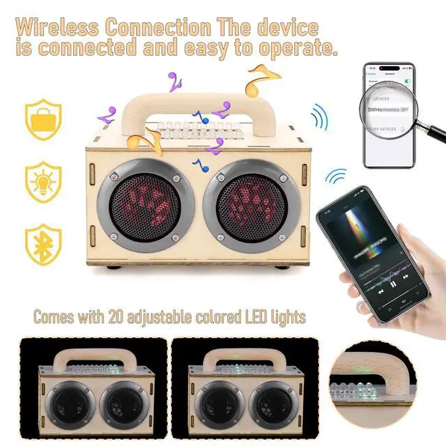 Alt view image 6 of 7 - DIY Bluetooth Speaker Kit for Kids & Adults Age 8-12