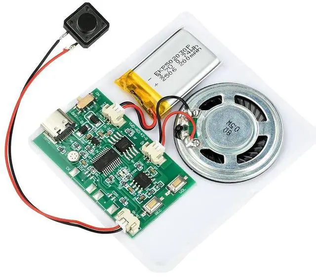 Main image of DIY Birthday Cards Music Module 8MB Push Button Activated Sound Module with Speaker,Easy Recording for Personalized Greetings,DIY Projects Holiday Crafts Cards Gifts for Women Men Mom Kids