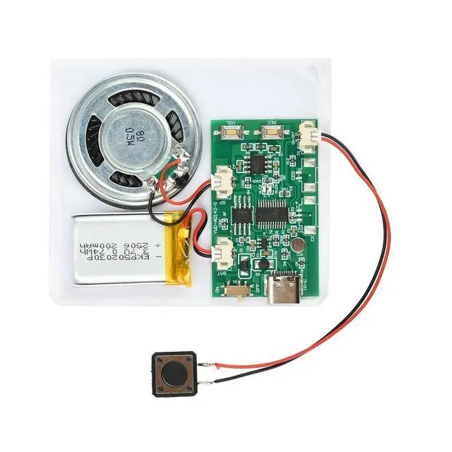 Alt view image 5 of 7 - DIY Birthday Cards Music Module 8MB Push Button Activated Sound Module with Speaker,Easy Recording for Personalized Greetings,DIY Projects Holiday Crafts Cards Gifts for Women Men Mom Kids