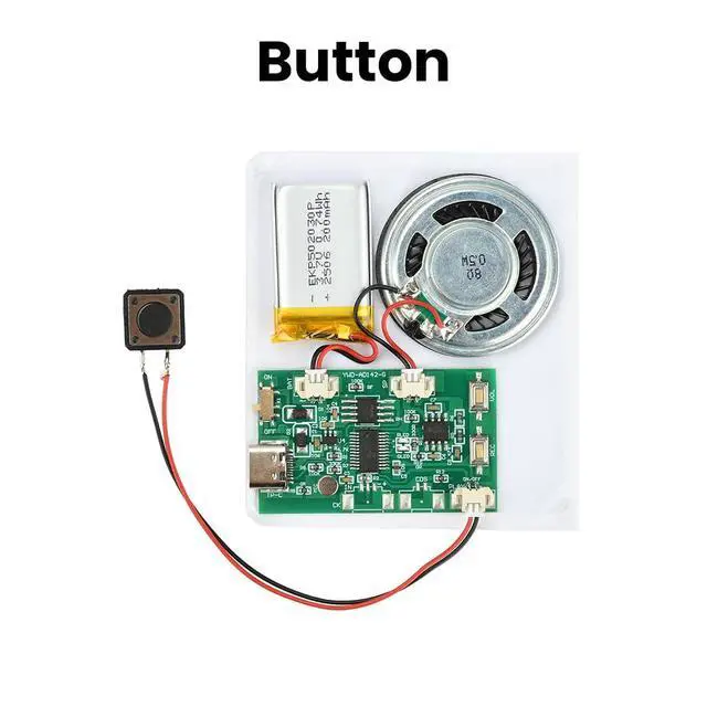 Alt view image 7 of 7 - DIY Birthday Cards Music Module 8MB Push Button Activated Sound Module with Speaker,Easy Recording for Personalized Greetings,DIY Projects Holiday Crafts Cards Gifts for Women Men Mom Kids