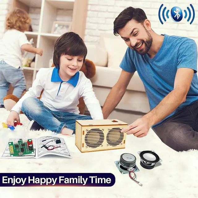 Alt view image 4 of 6 - DIY Bluetooth Speaker Kit, Stem Projects for Kids Ages 8-12, Science STEM Kits for Kids Ages 10-12-14-16, Gifts for 9 10 11 12 13 14 15 16 Year Old Boys Teens (Wood)