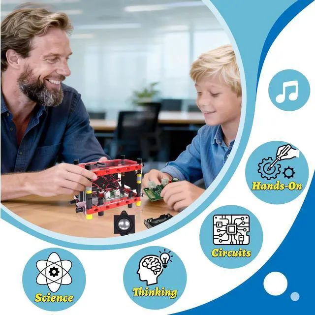 Alt view image 3 of 5 - DIY Bluetooth Speaker Kit Experiment Electronics Kit Gift Circuit Engineering Electronics Project Smartivity Beginner's Starter DIY Set Dual Speakers