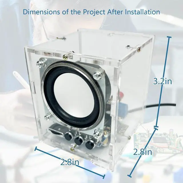 Alt view image 6 of 6 - Audio Speakers Light Speaker Multi-Audio Input HD Sound Quality Adult Project kit Soldering Practice kit Electronic Components