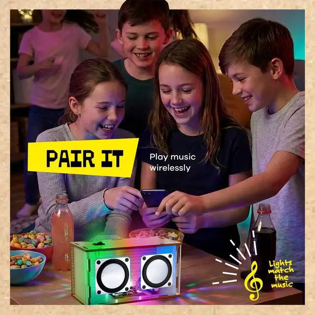 Alt view image 3 of 7 - Wireless Speaker Making Kit - Teen Boy Gifts - Birthday Gifts for 8 9 10 11 12 13 14 Year Old Boy - Toys for 9 Year Old Boys - Cool Stuff Kits for Boys - STEM Toys for Ages 8-13