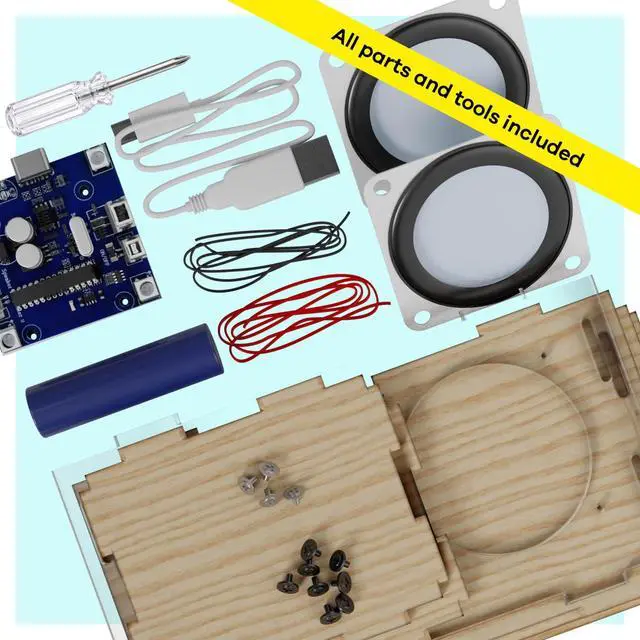Alt view image 4 of 7 - Wireless Speaker Making Kit - Teen Boy Gifts - Birthday Gifts for 8 9 10 11 12 13 14 Year Old Boy - Toys for 9 Year Old Boys - Cool Stuff Kits for Boys - STEM Toys for Ages 8-13
