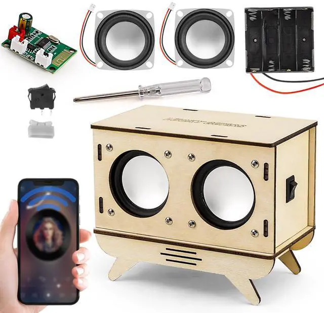Main image of STEM Projects for Kids & Adults, Bluetooth Speaker Toy Set, DIY Science Experiment Electronics Kit, Beginner's Starter Set, Idea Gifts for Teenage Boy Girl Ages 10 11 12