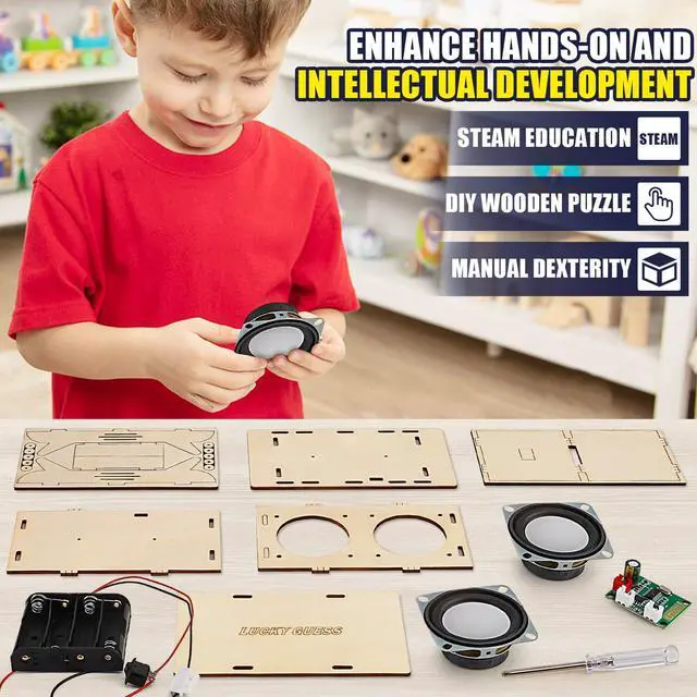 Alt view image 4 of 7 - STEM Projects for Kids & Adults, Bluetooth Speaker Toy Set, DIY Science Experiment Electronics Kit, Beginner's Starter Set, Idea Gifts for Teenage Boy Girl Ages 10 11 12