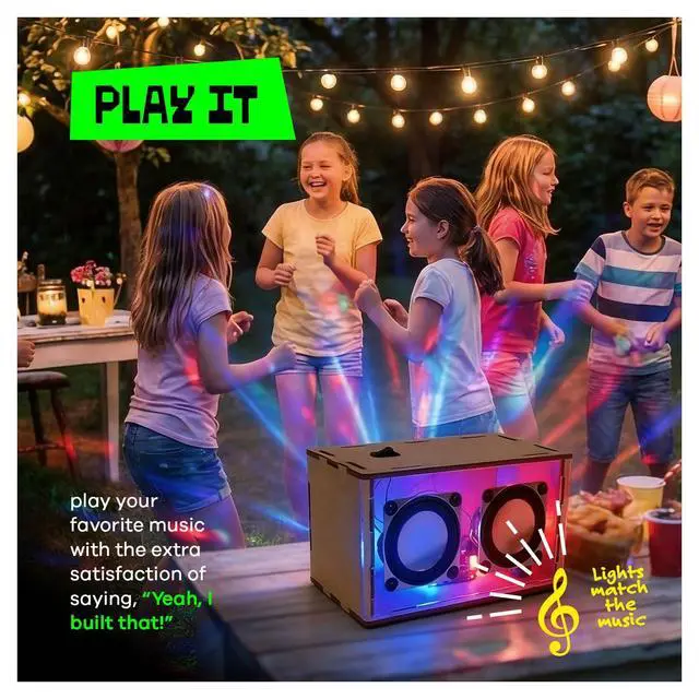 Alt view image 7 of 7 - Wireless Speaker Making Kit - Teen Boy Gifts - Birthday Gifts for 8 9 10 11 12 13 14 Year Old Boy - Toys for 9 Year Old Boys - Cool Stuff Kits for Boys - STEM Toys for Ages 8-13