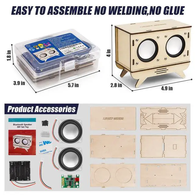 Alt view image 3 of 7 - STEM Projects for Kids & Adults, Bluetooth Speaker Toy Set, DIY Science Experiment Electronics Kit, Beginner's Starter Set, Idea Gifts for Teenage Boy Girl Ages 10 11 12