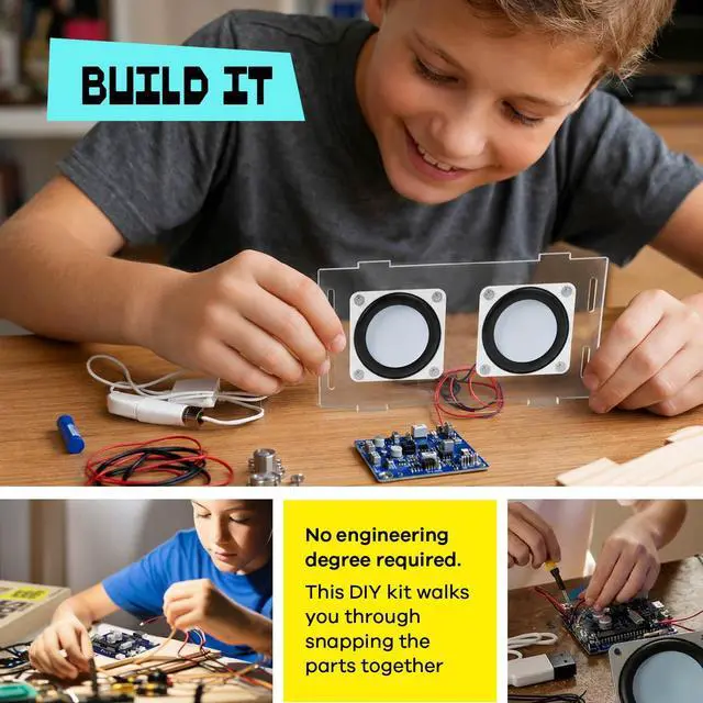 Alt view image 6 of 7 - Wireless Speaker Making Kit - Teen Boy Gifts - Birthday Gifts for 8 9 10 11 12 13 14 Year Old Boy - Toys for 9 Year Old Boys - Cool Stuff Kits for Boys - STEM Toys for Ages 8-13