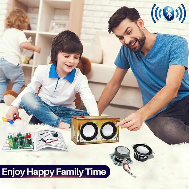 Alt view image 4 of 7 - Gifts for Teen Girls Boys - Science Kits for Kids Age 8-10-12-14 - Crafts for Girls 8-12| STEM Toys Build Bluetooth Speaker Kit| DIY Electronic Projects 9 11 13 15 16+ Year Old (Printed Wooden)