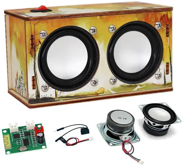 Main image of Gifts for Teen Girls Boys - Science Kits for Kids Age 8-10-12-14 - Crafts for Girls 8-12| STEM Toys Build Bluetooth Speaker Kit| DIY Electronic Projects 9 11 13 15 16+ Year Old (Printed Wooden)