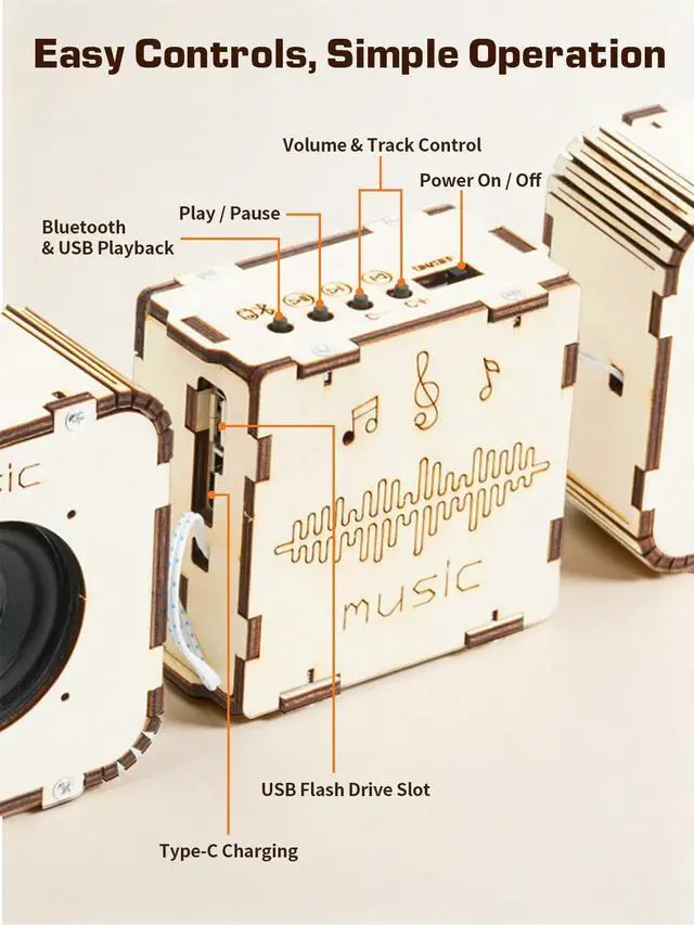 Alt view image 4 of 7 - STEM Toys for Ages 8-14, DIY Bluetooth Speaker Kit for Kids 8-12 Science Kits for Kids Age 8-12, Build Your Own Speaker Educational Electronics Experiment Kit, Gifts for Boys Girls Teens