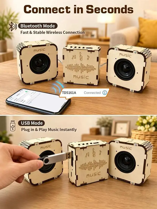 Alt view image 3 of 7 - STEM Toys for Ages 8-14, DIY Bluetooth Speaker Kit for Kids 8-12 Science Kits for Kids Age 8-12, Build Your Own Speaker Educational Electronics Experiment Kit, Gifts for Boys Girls Teens
