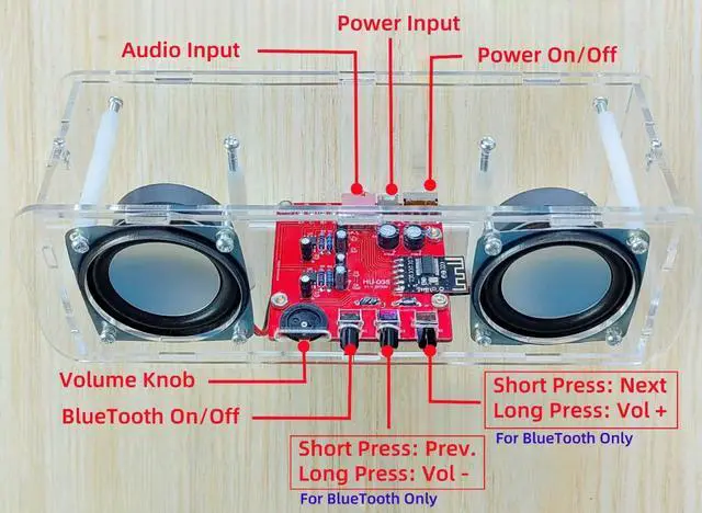 Alt view image 3 of 6 - DIY Stereo Speaker Soldering Practice Kit - BT Compatible - Complete Soldering Project Kit with Components, PCB & Enclosure, Perfect for Electronics Enthusiasts & Beginners