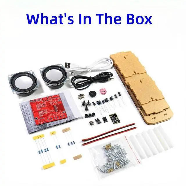 Alt view image 5 of 6 - DIY Stereo Speaker Soldering Practice Kit - BT Compatible - Complete Soldering Project Kit with Components, PCB & Enclosure, Perfect for Electronics Enthusiasts & Beginners