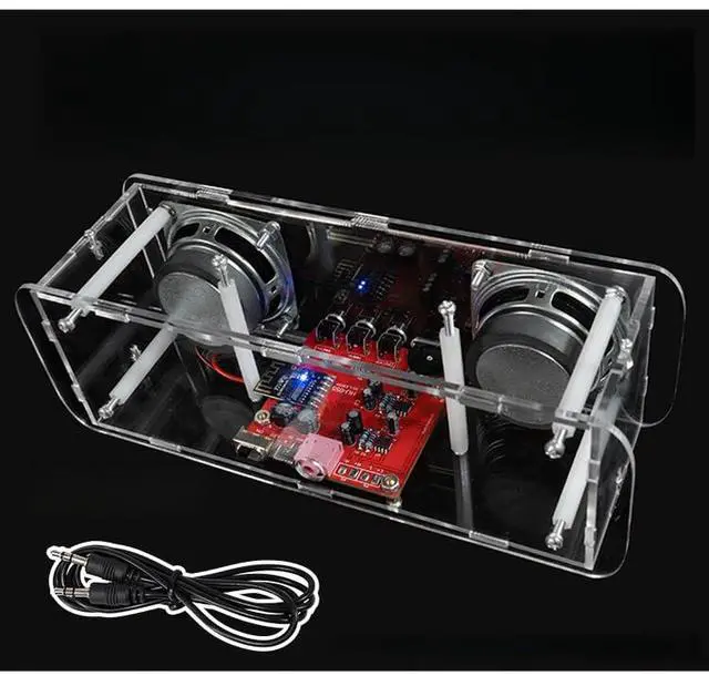 Alt view image 4 of 6 - DIY Stereo Speaker Soldering Practice Kit - BT Compatible - Complete Soldering Project Kit with Components, PCB & Enclosure, Perfect for Electronics Enthusiasts & Beginners